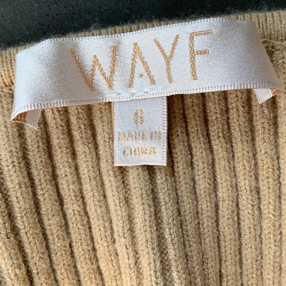 Nordstrom NWOT Wayf Gillian Khaki Ribbed Knit Strap Bodycon Sweater dres… - Picture 5 of 10